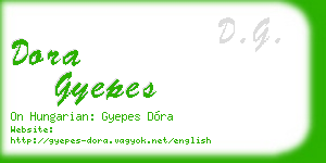 dora gyepes business card